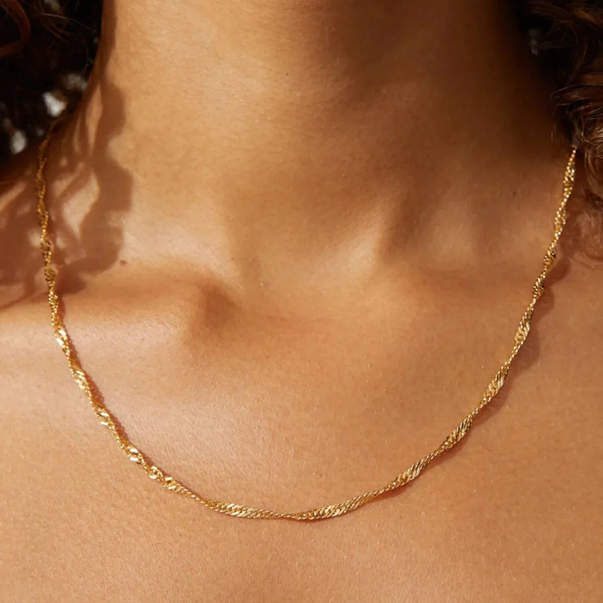 "Golden Elegance – Slim Chain Necklace"