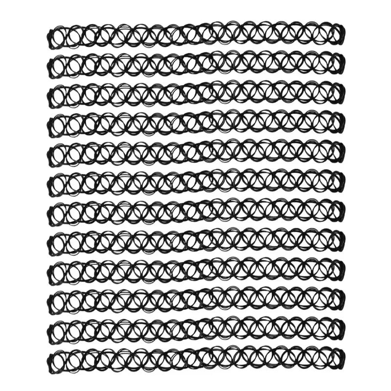 Gothic Black Braided Choker