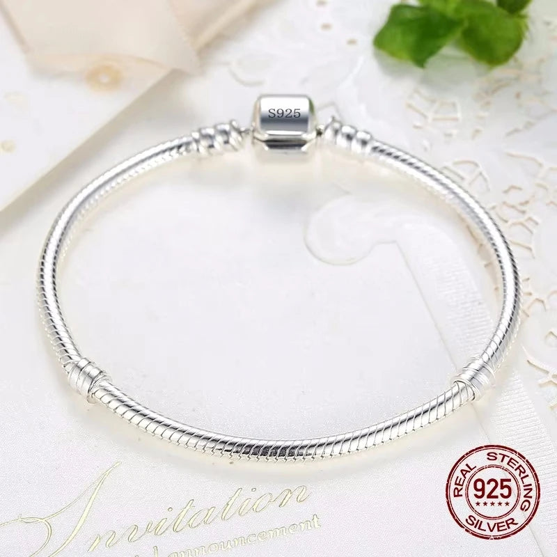 Luxury 925 Silver Snake Bracelet