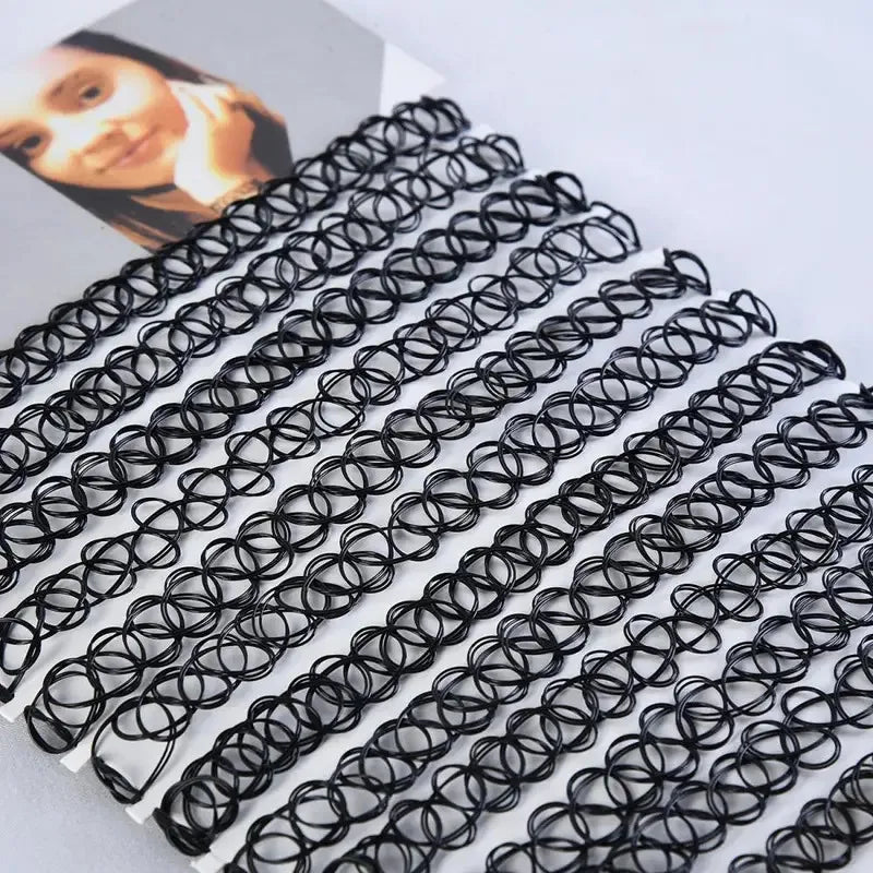 Gothic Black Braided Choker