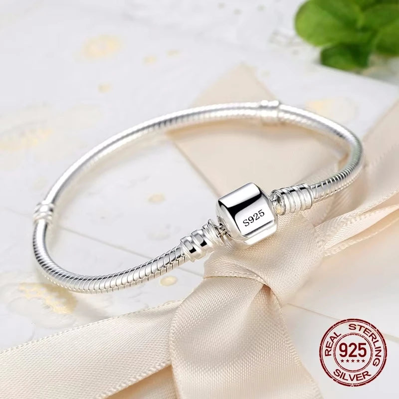 Luxury 925 Silver Snake Bracelet