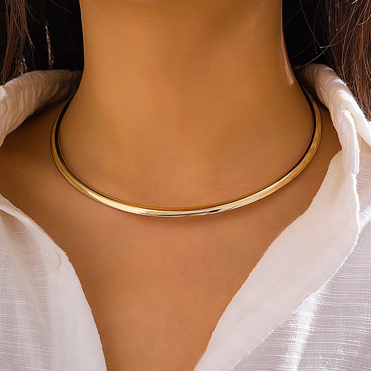 "Golden Goth – Vintage Choker Necklace"