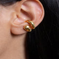 "Gold Ear Cuff Clip Earrings – Trendy Pierceless Design"