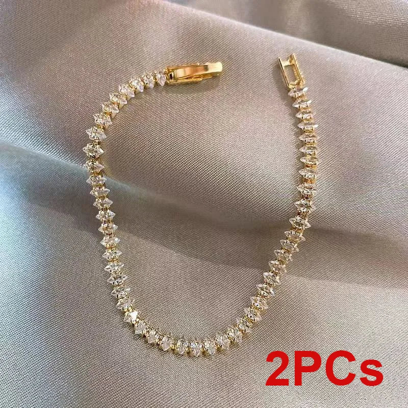 READY TO SHIP Diamond Geo Link Bracelet