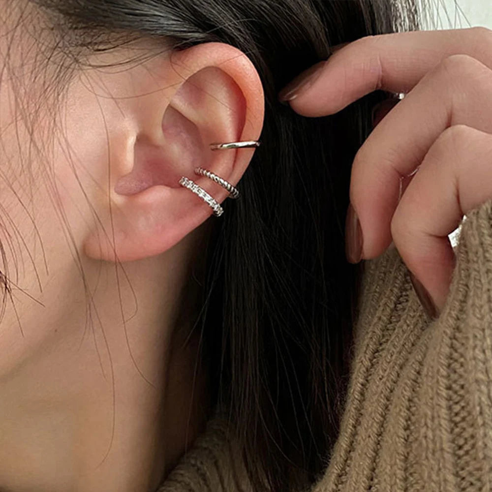 "Gold Crystal Clip Earrings – Minimalist Rhinestone Design"