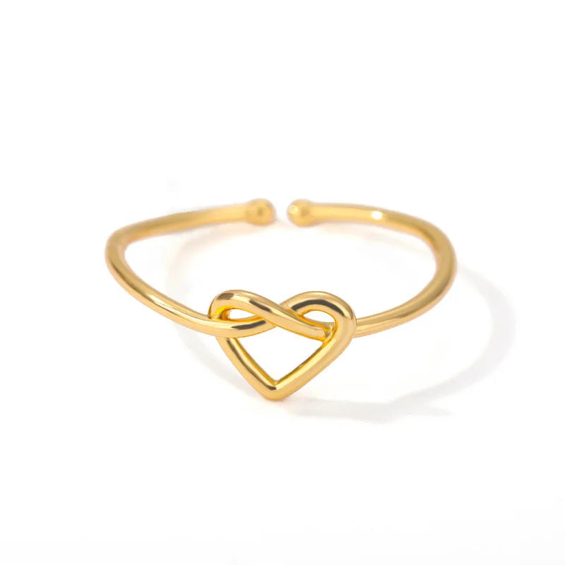 "HPTOTMG Gold Geometric Ring – Trendy Stainless Steel"