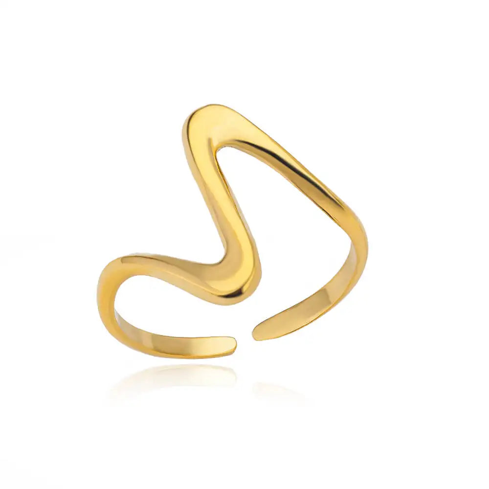 "Golden Open Ring – Women’s Elegant Band"